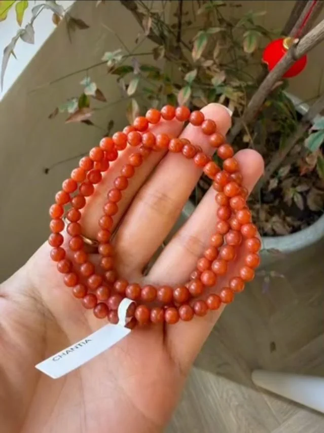 Red crystal bracelet Fire element — South Red agate