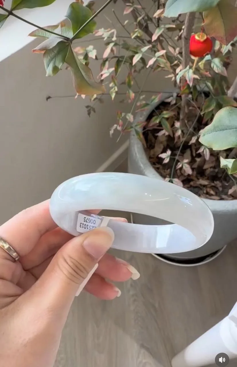 Hetian white jade bangle — pure mutton fat white jade